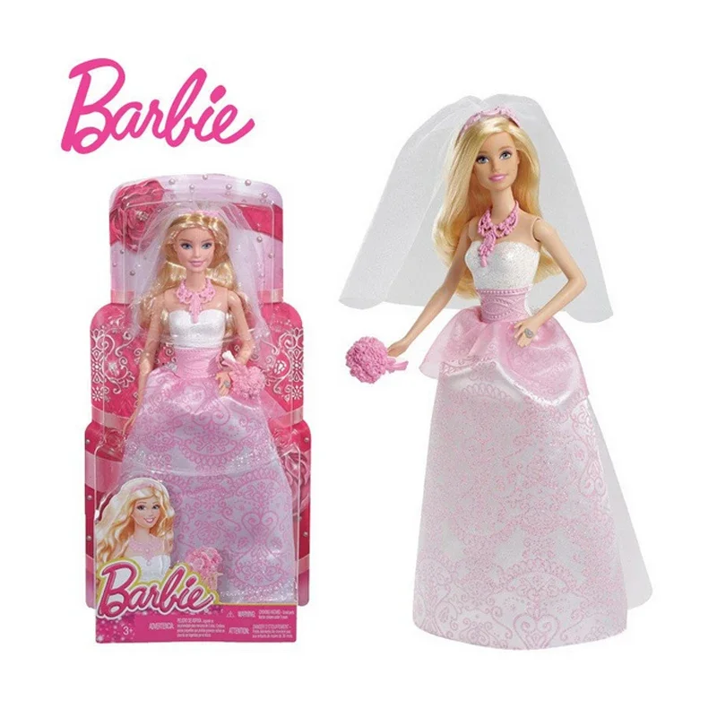 Mattel Toy Barbie - ตุ๊กตาบาร์บี้เจ้าสาวของแท้จาก Mattel ตุ๊กตาเจ้าหญิงสำหรับงานแต่งงาน สำหรับเด็กผู้หญิง แบรนด์ชั้นนำ ของขวัญวันเกิดและคริสต์มาสสำหรับเด็ก