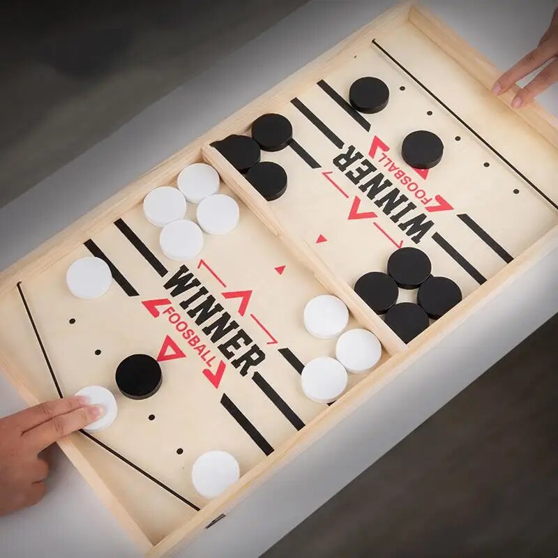 Board Game Harmonies - เกมกระดานลูกฮ็อกกี้แบบเดินไปมาสำหรับเด็กเกมปาร์ตี้แบบสลิงเร็วเกมสำหรับเด็กผู้ใหญ่เกมสำหรับครอบครัวเดสก์ท็อปเกมกระดานต่อสู้