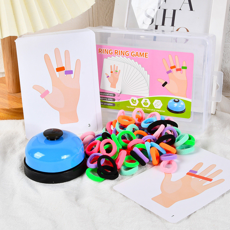 Board Game For Kids - เด็กแหวนนิ้วมือเกมกระดานการจับคู่สีของเล่น Interactive Party เกมการประสานมือและตา Sensory ของเล่นเพื่อการศึกษาเด็ก