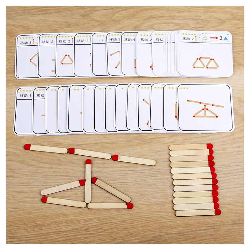 Board Game Diy - Montessori จับคู่ปริศนาเกมของเล่นไม้ DIY คณิตศาสตร์เรขาคณิตเกมกระดาน Logic Thinking
