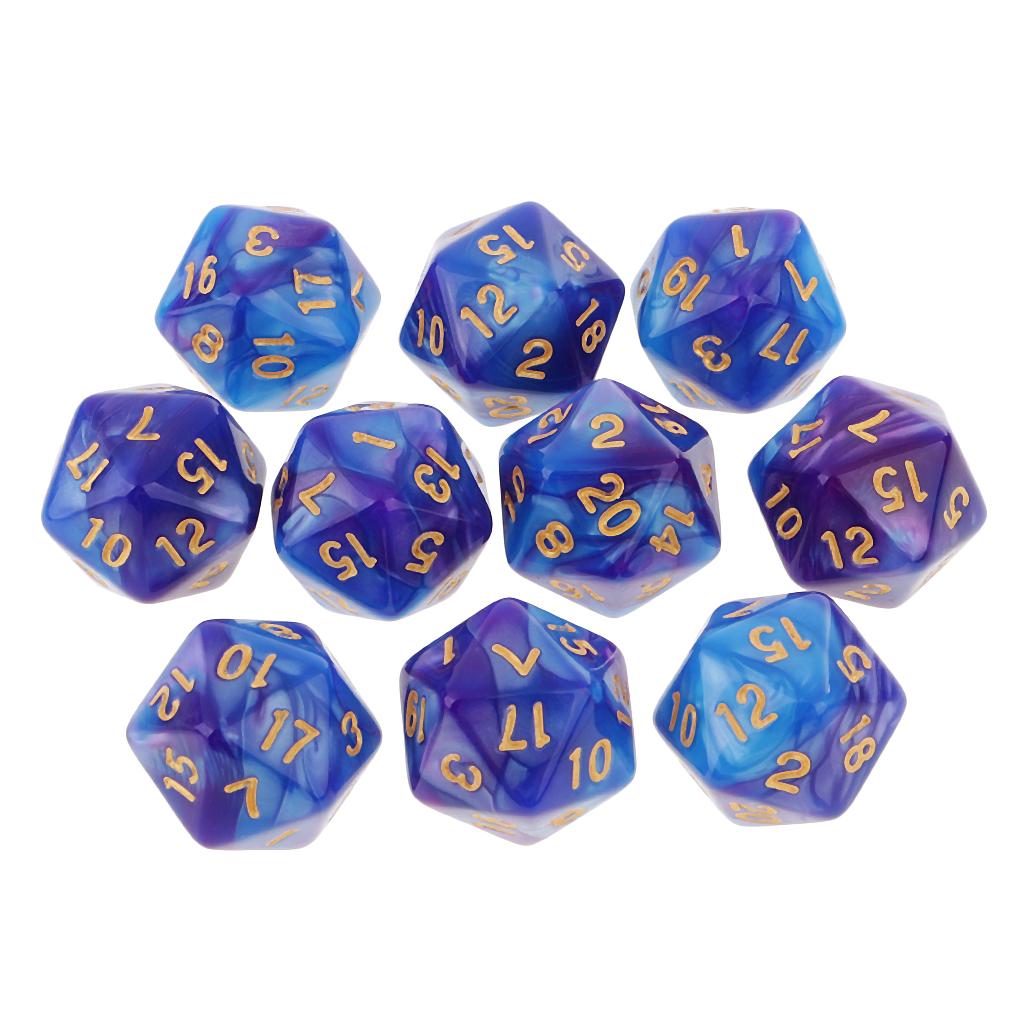 Board Game Arena - 10pcs Polyhedral ลูกเต๋า 20 ด้าน D20