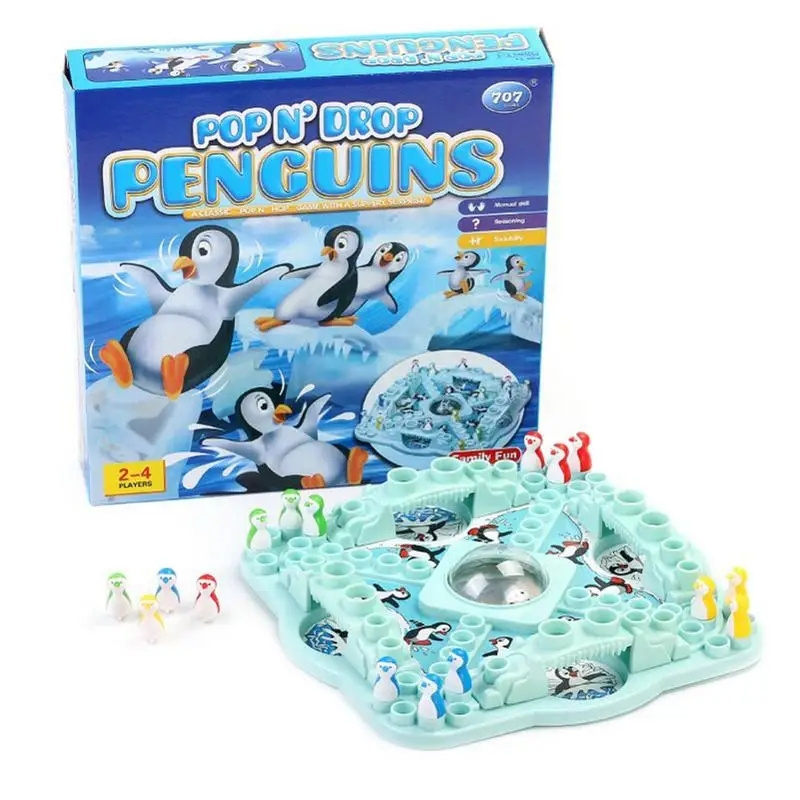 Board Game Arena - ผู้เล่นหลายคนเพนกวินหมากรุกบินปาร์ตี้เกมกระดานครอบครัวเพื่อนการแข่งขัน Interactive Umping หมากรุกลูกเต๋าตารางเกมของเล่น