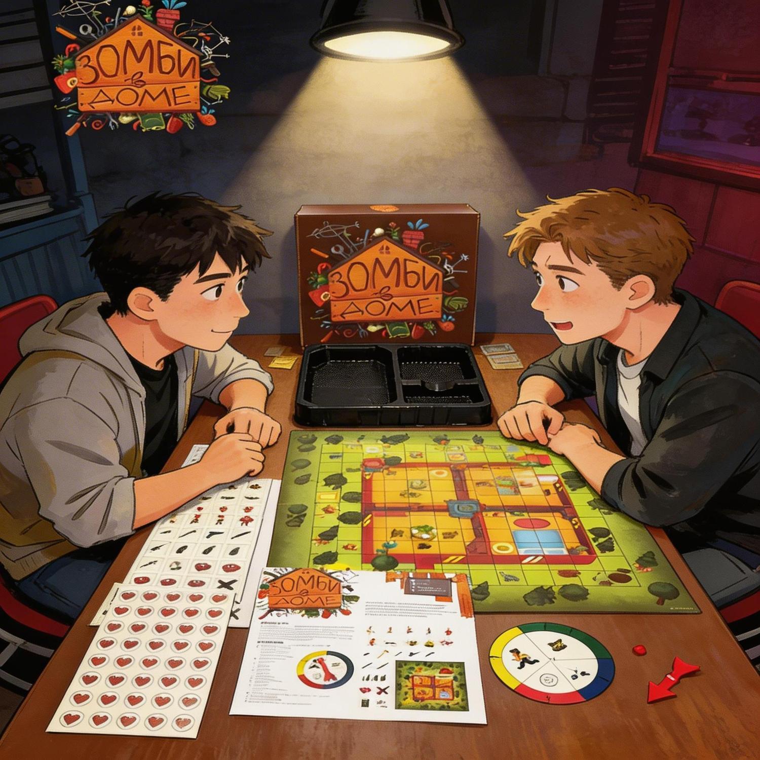 Board Game Zombies - เกมกระดานธีมการเอาชีวิตรอดจากซอมบี้เวอร์ชันภาษารัสเซีย เกมปาร์ตี้แบบกึ่งร่วมมือกัน เกมการ์ด เกมกลยุทธ์ที่เหมาะสำหรับครอบครัวทุกวัย