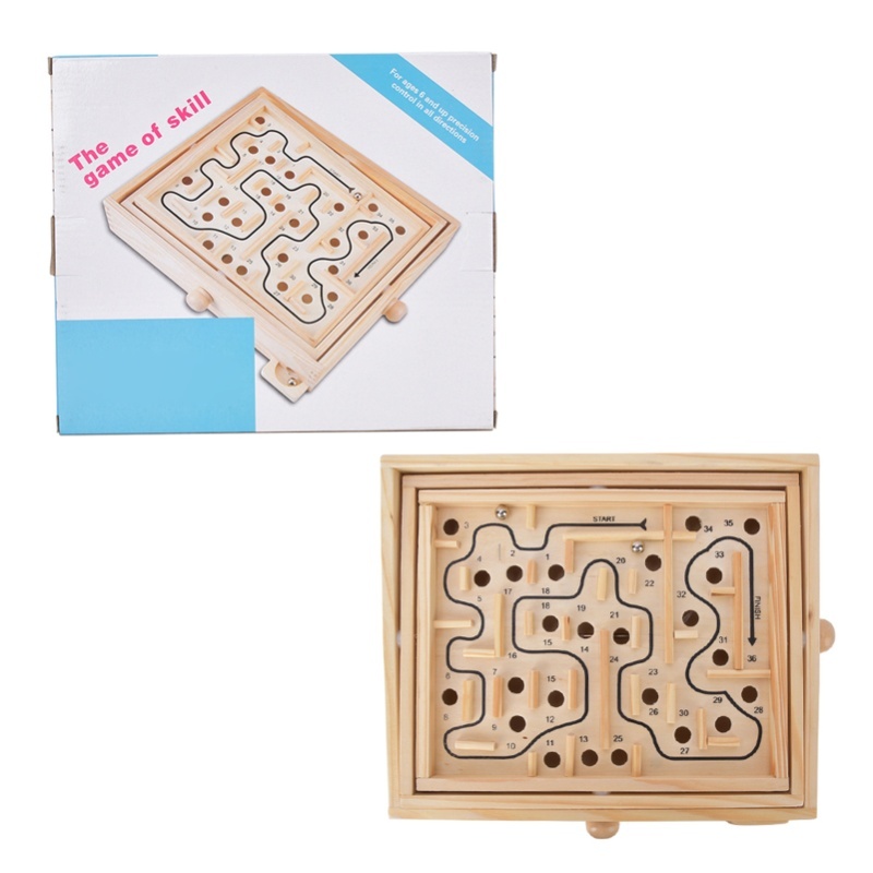 Board Game For Kids - เกมกระดานฝึกสมองแบบเขาวงกตไม้สำหรับเด็กและผู้ใหญ่ ของเล่นเสริมพัฒนาการ