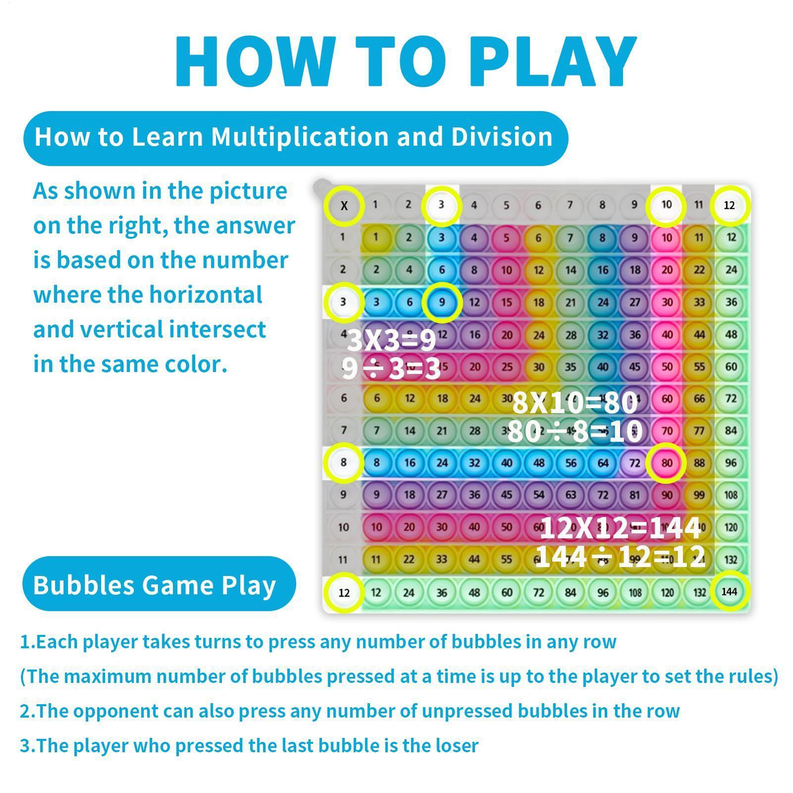 กระดานกดตัวเลขฝึกคูณ ฝึกสูตรคณ - Board Game For Kids บทวิจารณ์และราคา