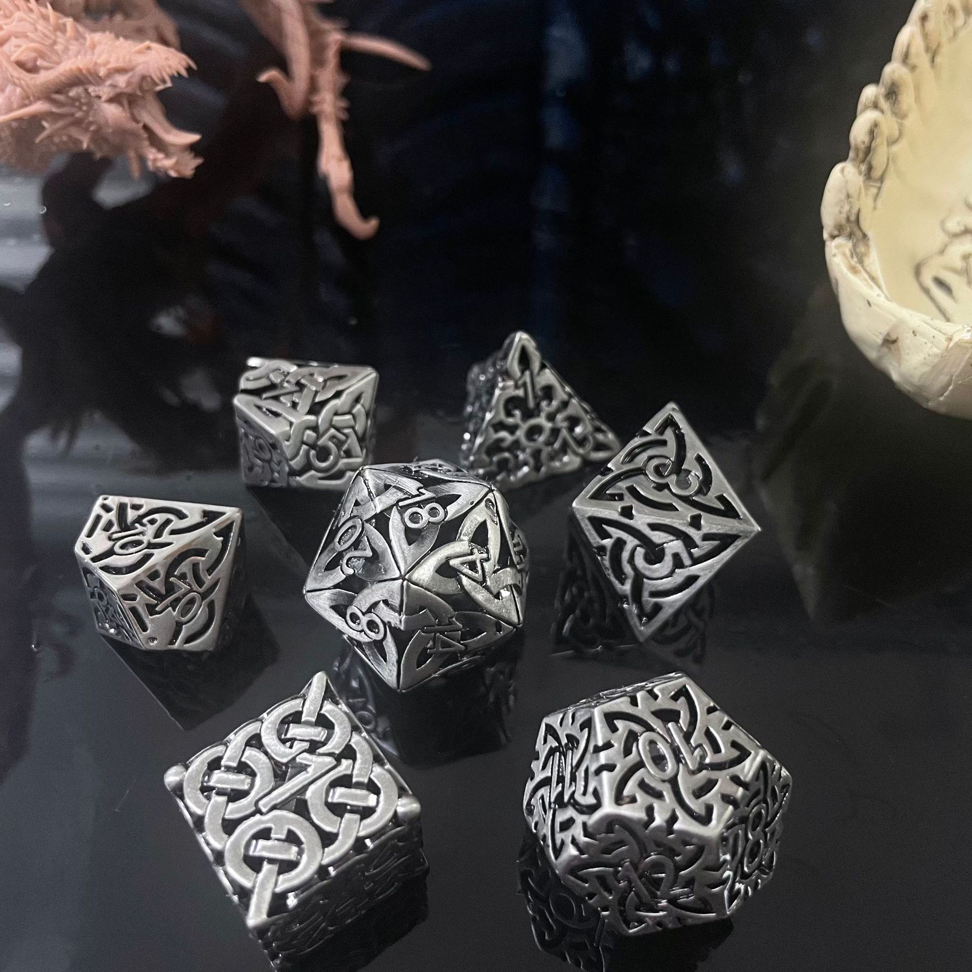 7ชิ้น D4-D20คอสเพลย์ DND ทองเห - Board Game Rpg บทวิจารณ์และราคา