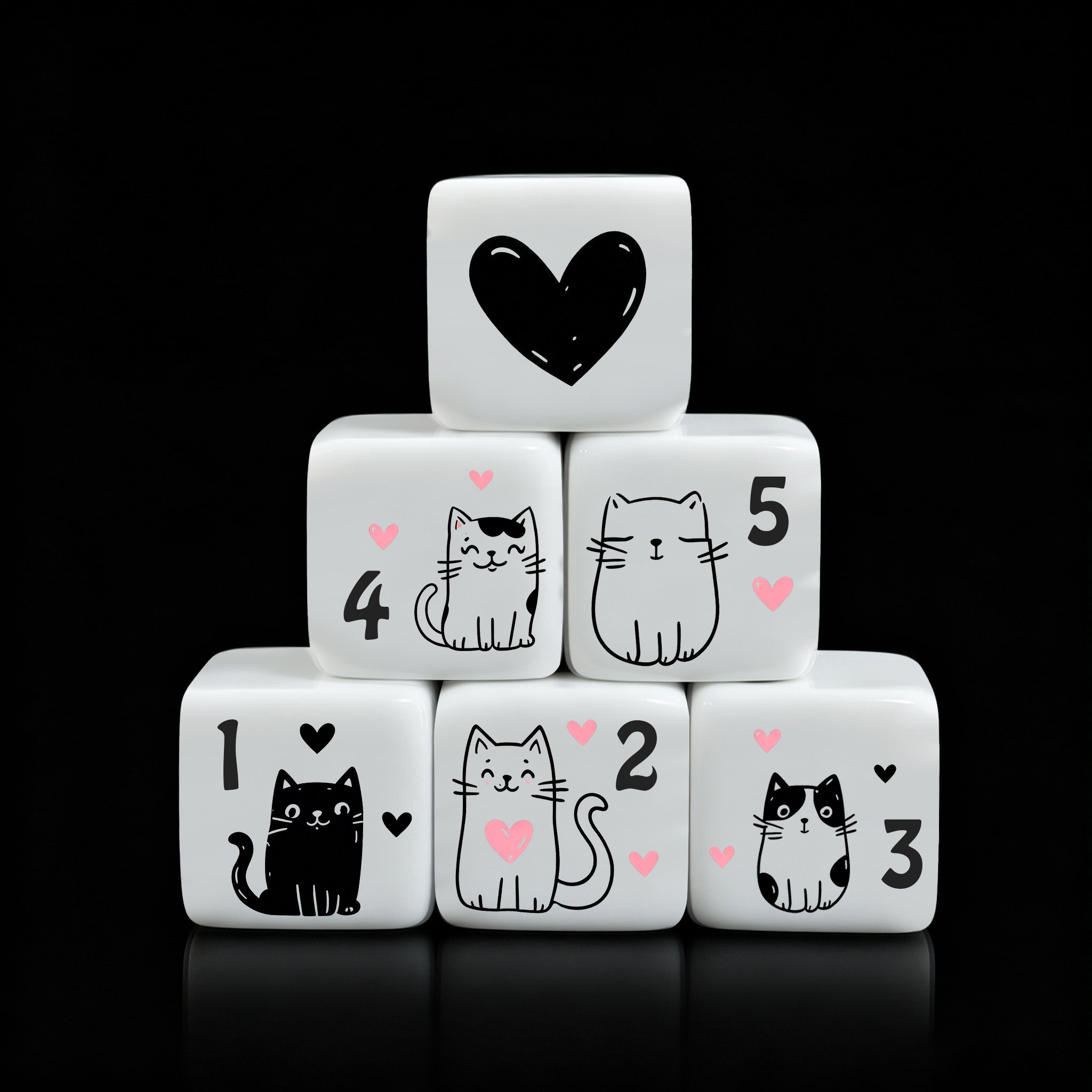 12 ชิ้น/ชุด ลูกเต๋ารูปแมวน่ารั - Board Game Rpg บทวิจารณ์และราคา