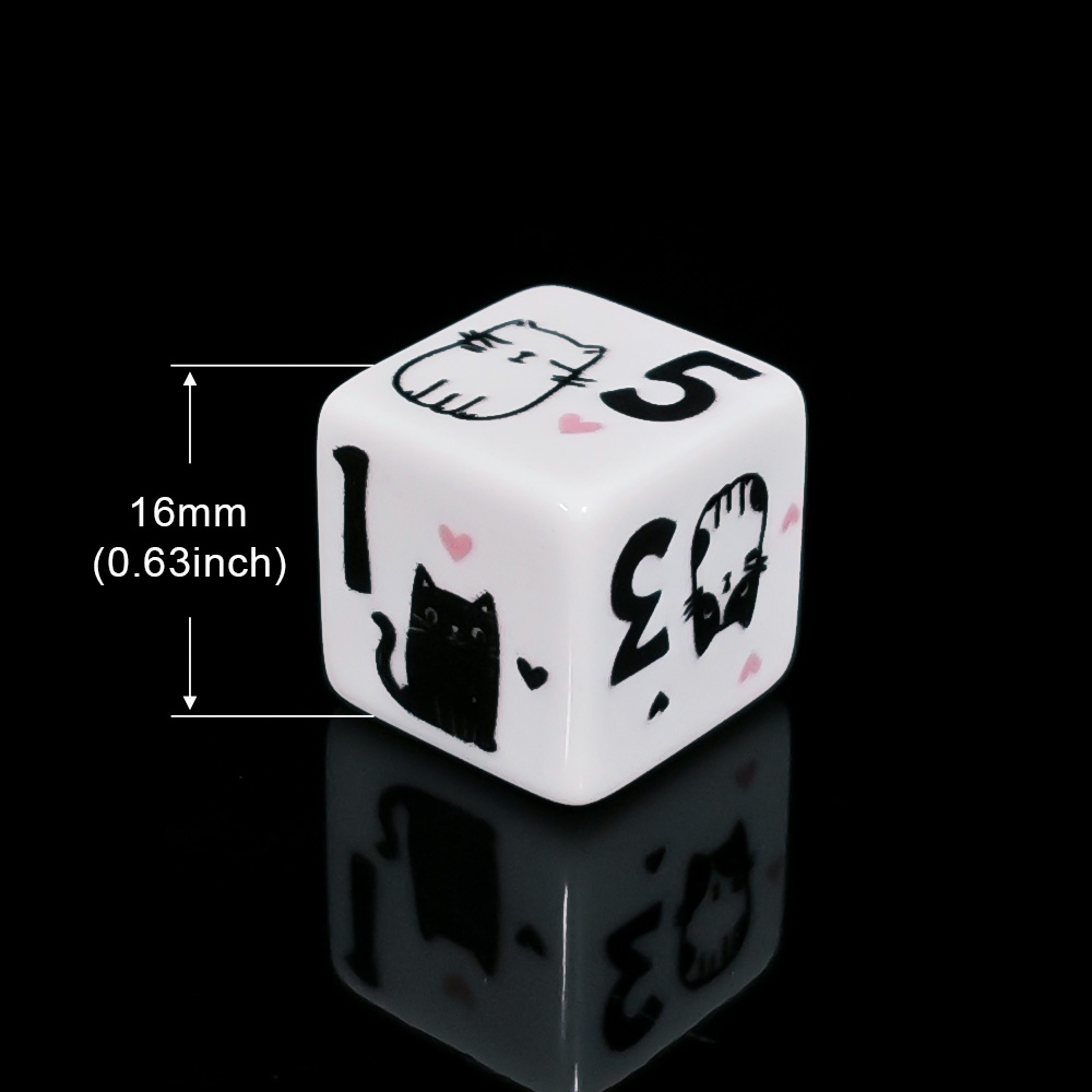 12 ชิ้น/ชุด ลูกเต๋ารูปแมวน่ารั - Board Game Rpg บทวิจารณ์และราคา